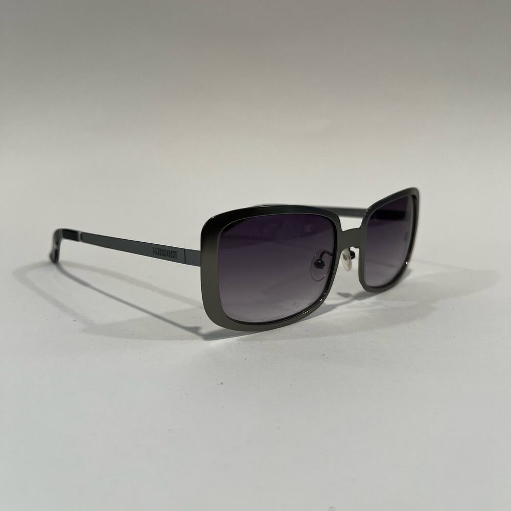 NWOT Vintage Missoni Square Sunglasses Dark Silver